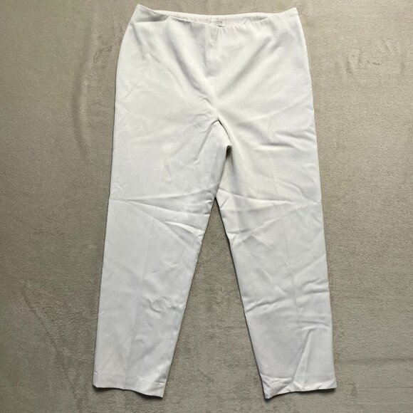 Talbots Pants Women 16 Heritage Beige Lined Crop Career Pockets Side Zip Trouser - Picture 1 of 11
